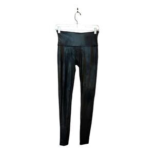 SPANX Faux stretch-leather leggings in Black Size M